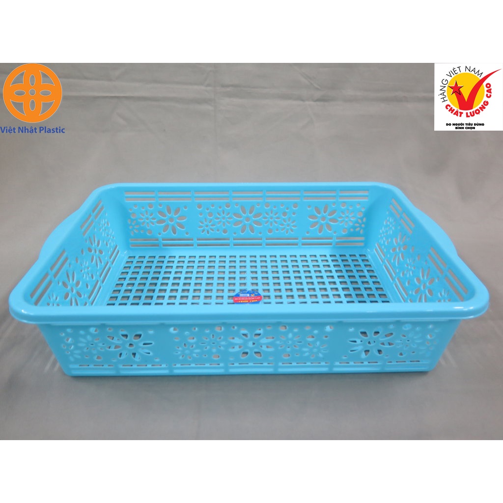 Rổ Nhựa Chữ Nhật Cao Màu Pastel Hàn Quốc Nhiều Kích Cỡ