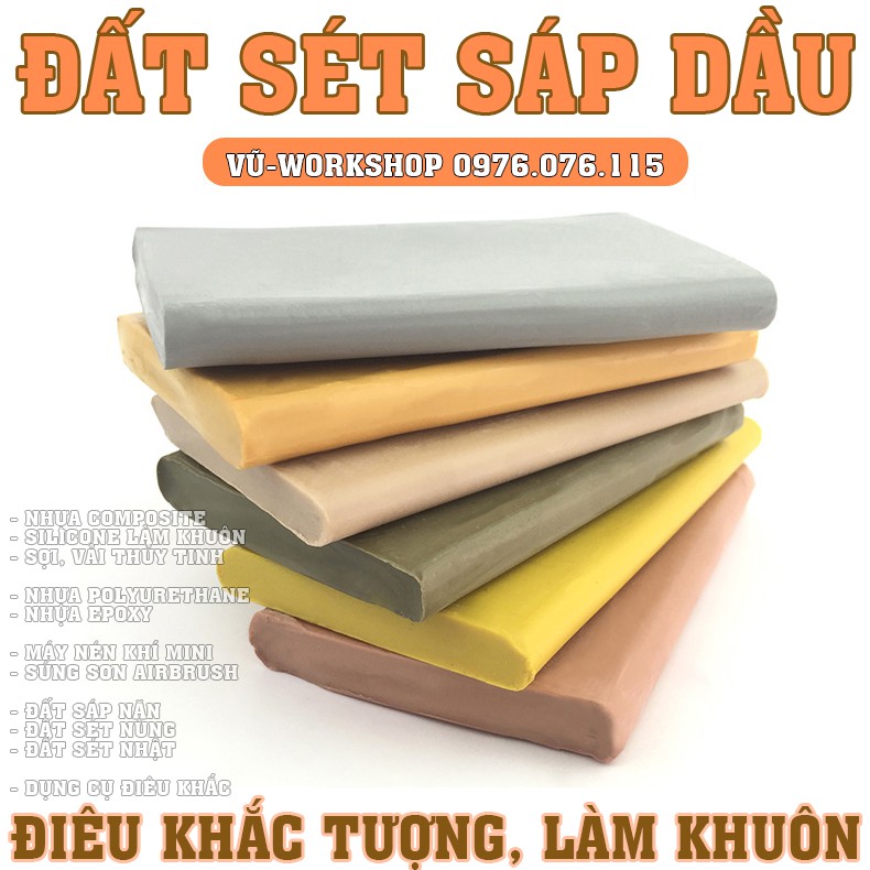 Đất Sét Sáp Dầu Cứng - Điêu Khắc Tượng, Làm Khuôn, Nấu Chảy Đúc Tượng, Mô Hình Nhân Vật, Stop Motion 200g