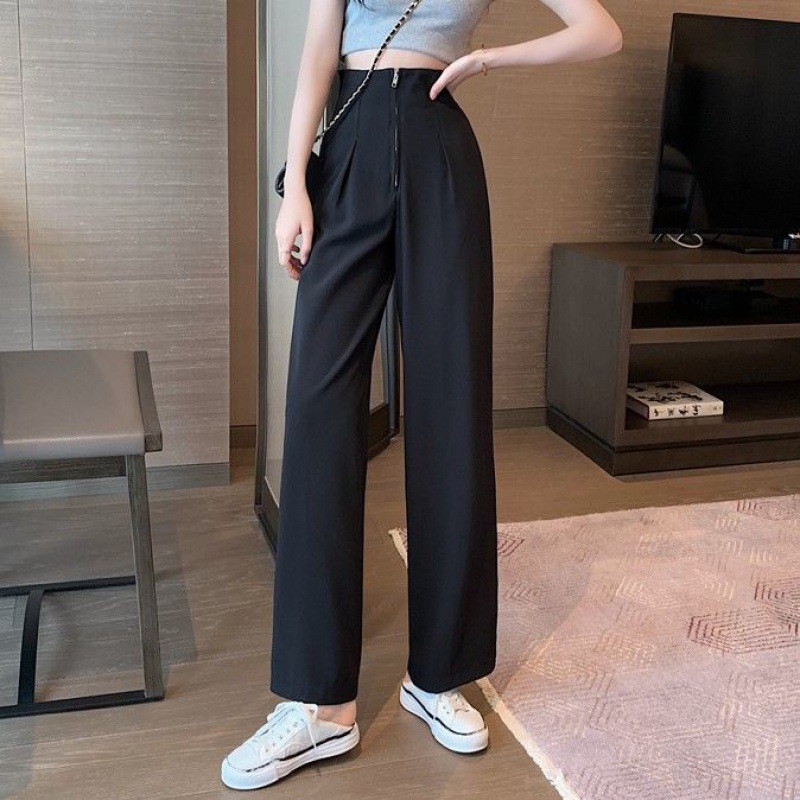 Quần ống suống khóa kéo trước | BigBuy360 - bigbuy360.vn