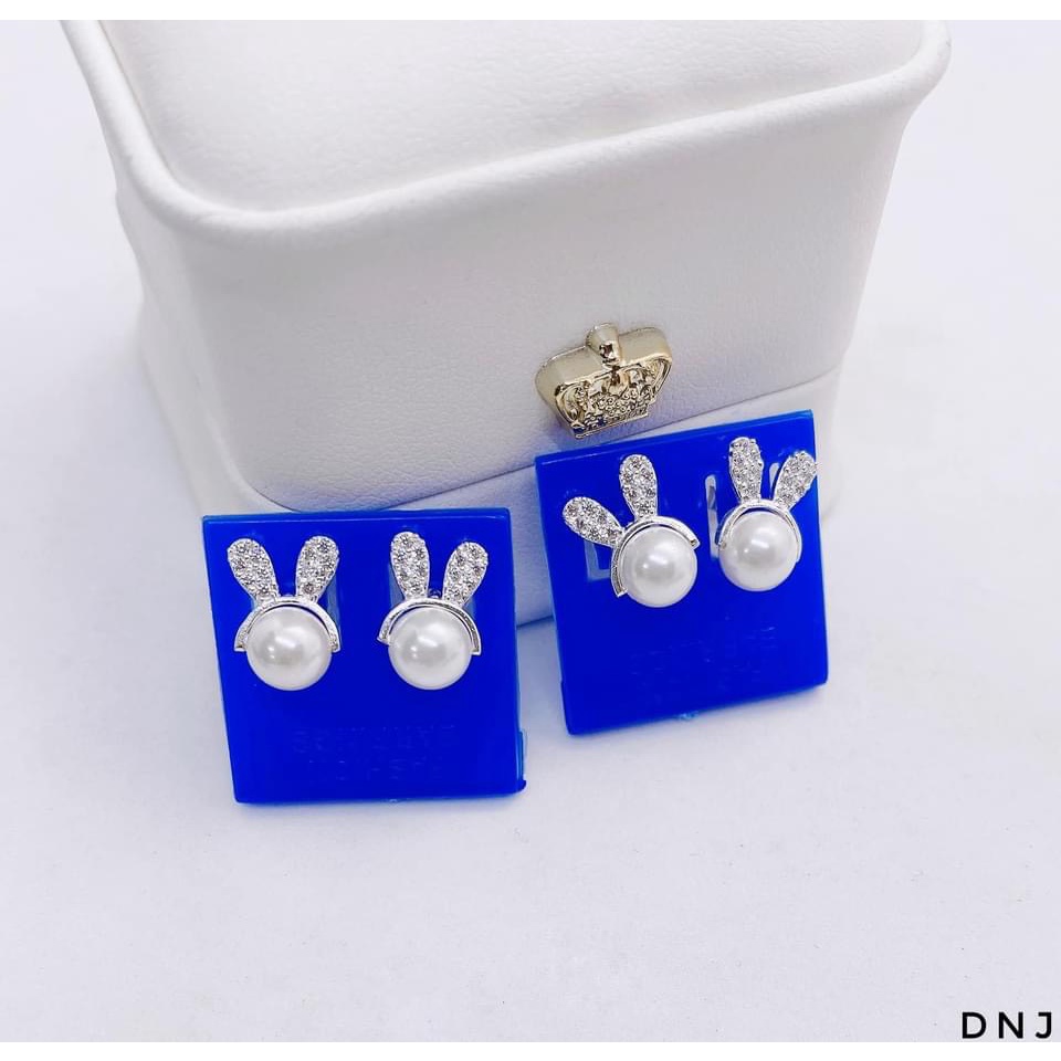 Bông tai nữ bạc thật hình thỏ xinh xắn ngộ nghĩnh đáng yêu LINH MIU SILVER