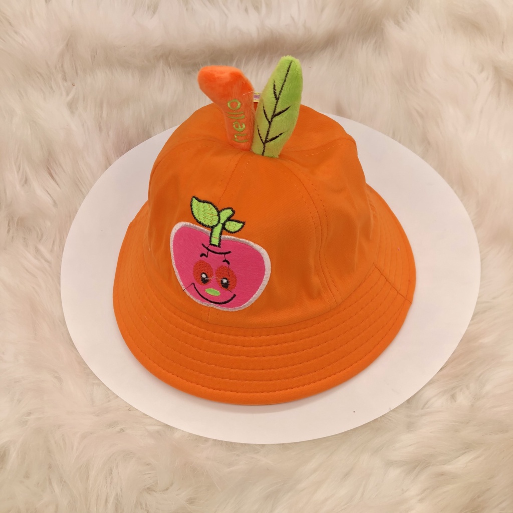 Nón cho bé, mũ trẻ em ( 3 tuổi đến 5 tuổi) hình TRÁI CÂY cute vải Cotton mềm êm (Ảnh thật)