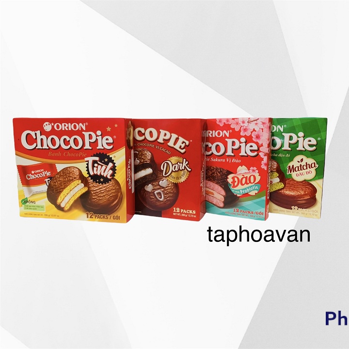 Bánh Chocopie hộp 12 cái đủ vị