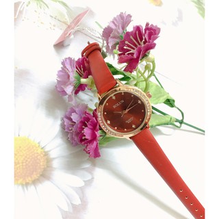 Đồng hồ nữ Bolun BL 2211 viền đá dây da mềm mại phong cách sang trọng