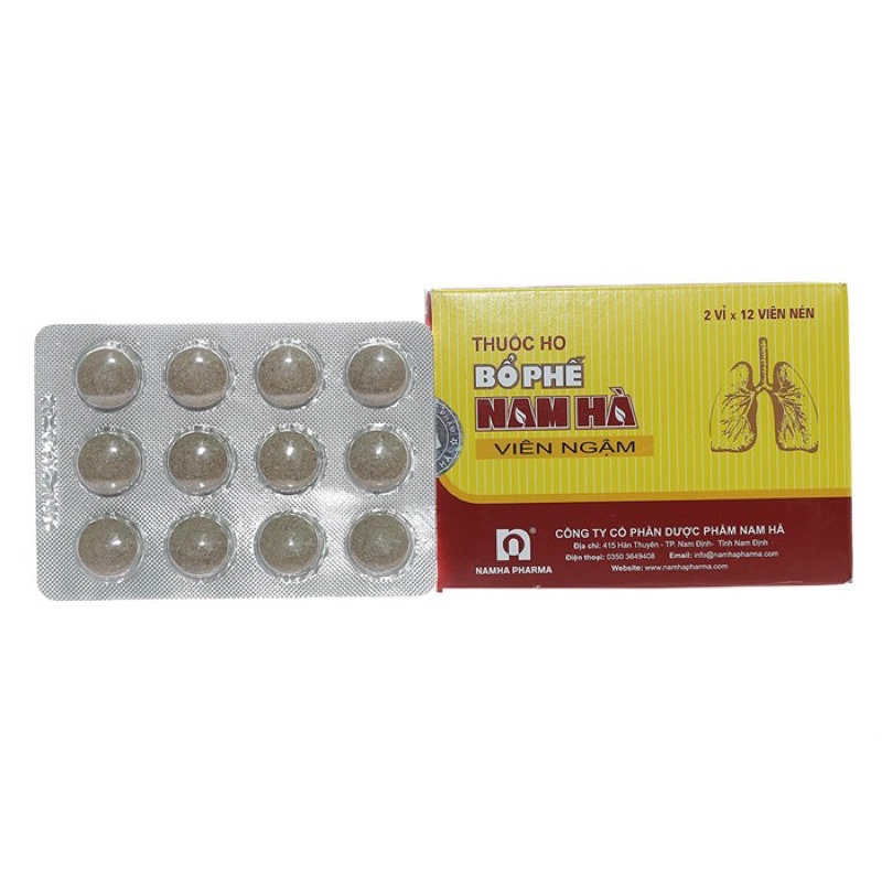 Viên Ngậm Ho Bổ Phế Nam Hà Tiêu Đờm Bổ Phổi Sát Trùng Họng