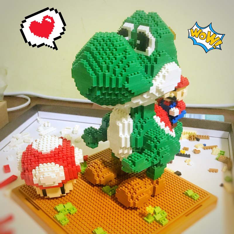 Bộ đồ chơi xếp hình Lego khủng long Yoshi Mario 3D