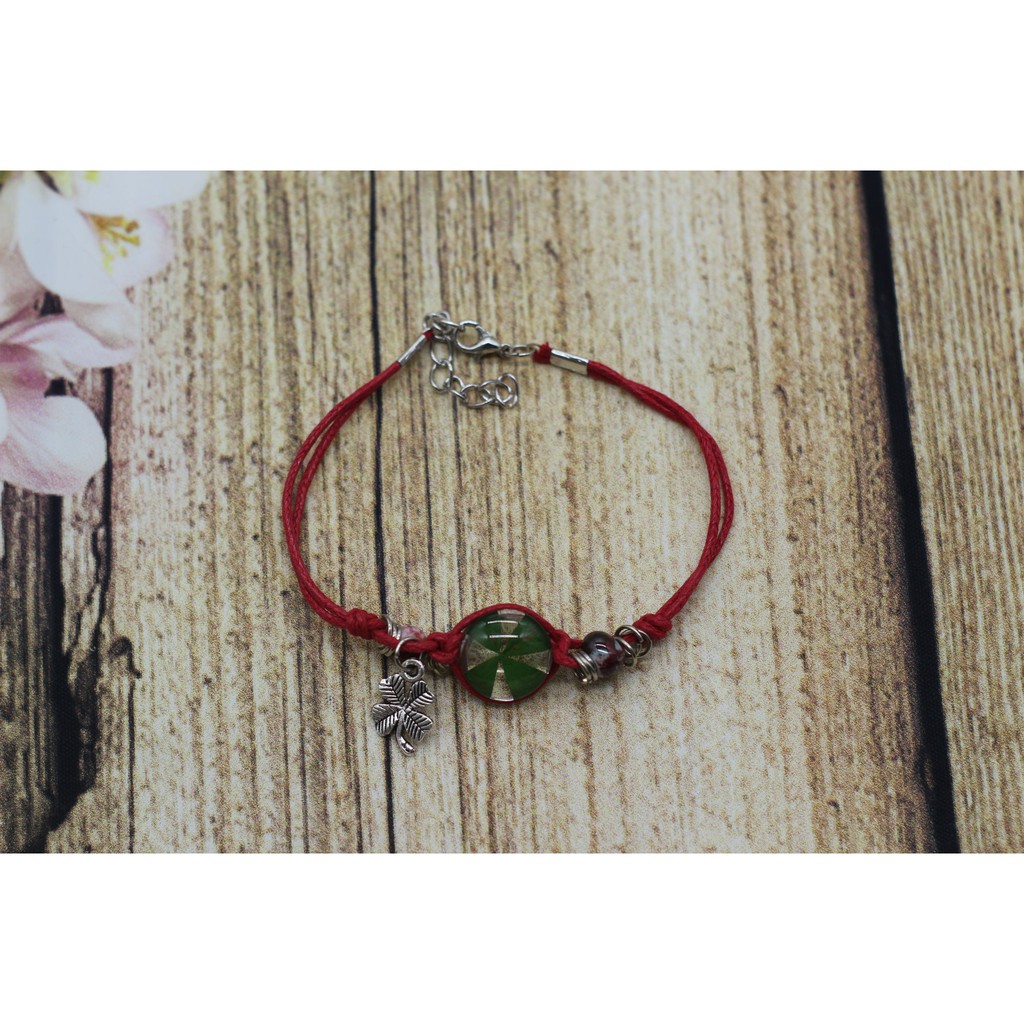 VT54 Vòng tay cỏ 4 lá 5 cái/lốc