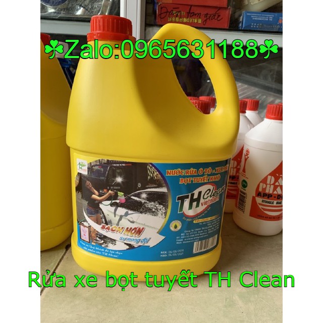 Can nước rửa xe bọt tuyết TH Clean dung tích 4.5L