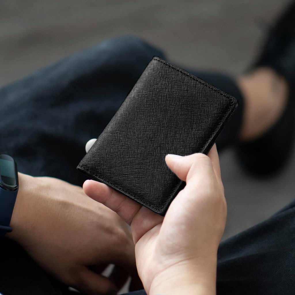 Ví nam đựng thẻ mini namecard da bò nhỏ gọn thời trang nam nữ HEKI VS22