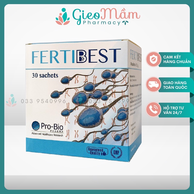 Fertibest Tăng thụ thai, Tăng Chất lượng và Số lượng Tinh Trùng, hỗ trợ vô sinh hiếm muộn