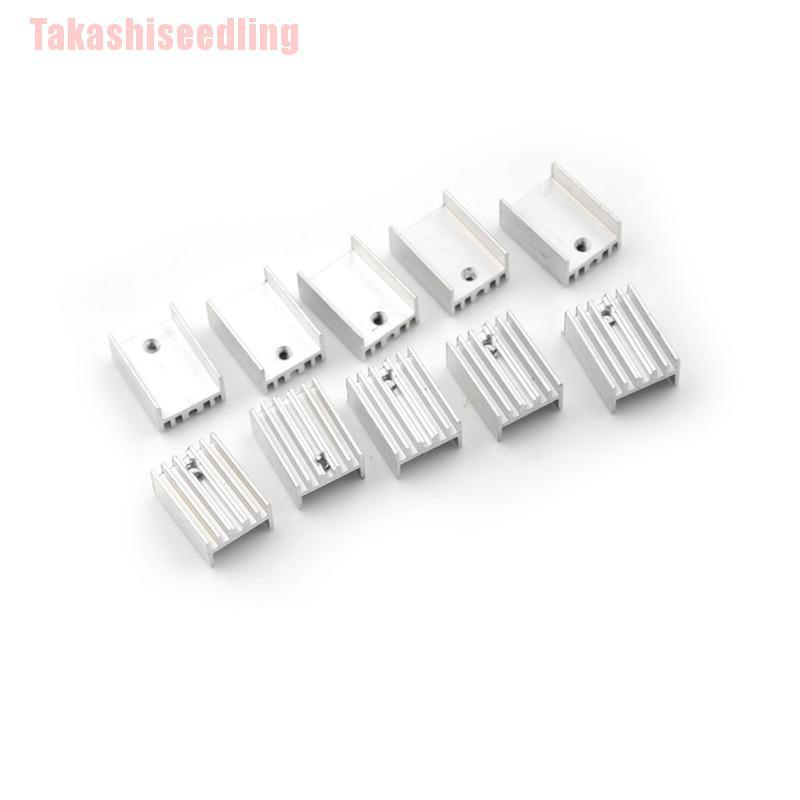 Bộ 10 Phụ Kiện Tản Nhiệt Bằng Nhôm Cho To-220 Transistor 20x15 X 10mm 0 0 0 0 0
