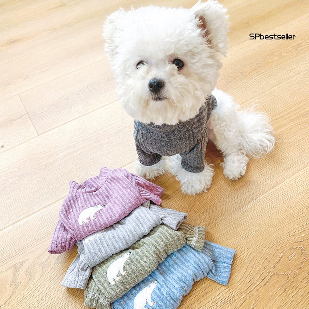 Áo thun tay dài cổ cao thoải mái thời trang mùa thu cho thú cưng
