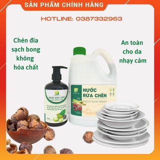 Nước rửa bát chén rửa tay hữu cơ bồ hòn Moshav Farm - Chai 500ml