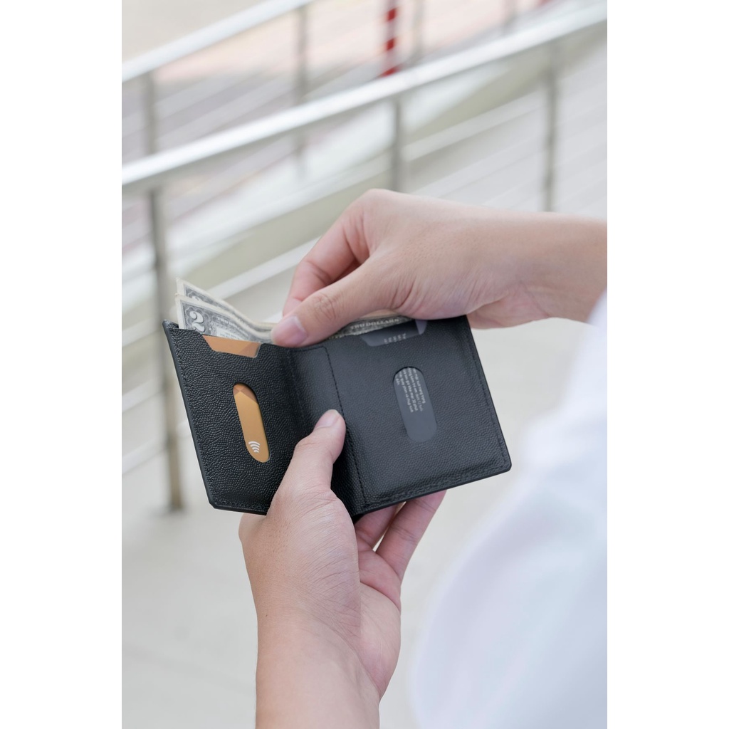 Ví Da Nam Gập Đôi Dáng Đứng Leonardo - Mini Ryan Wallet - Da Calfskin Bền Bỉ
