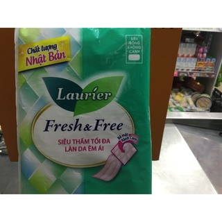 Băng vệ sinh laurier fresh & free siêu mỏng không cánh 8 miếng