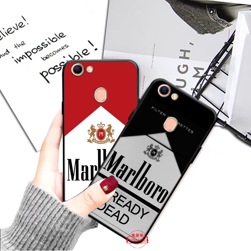 Ốp điện thoại in hình bao thuốc lá Marlboro cho OPPO Reno 3 F11 F1 Plus R9 R9S R15 R17 Pro Realme