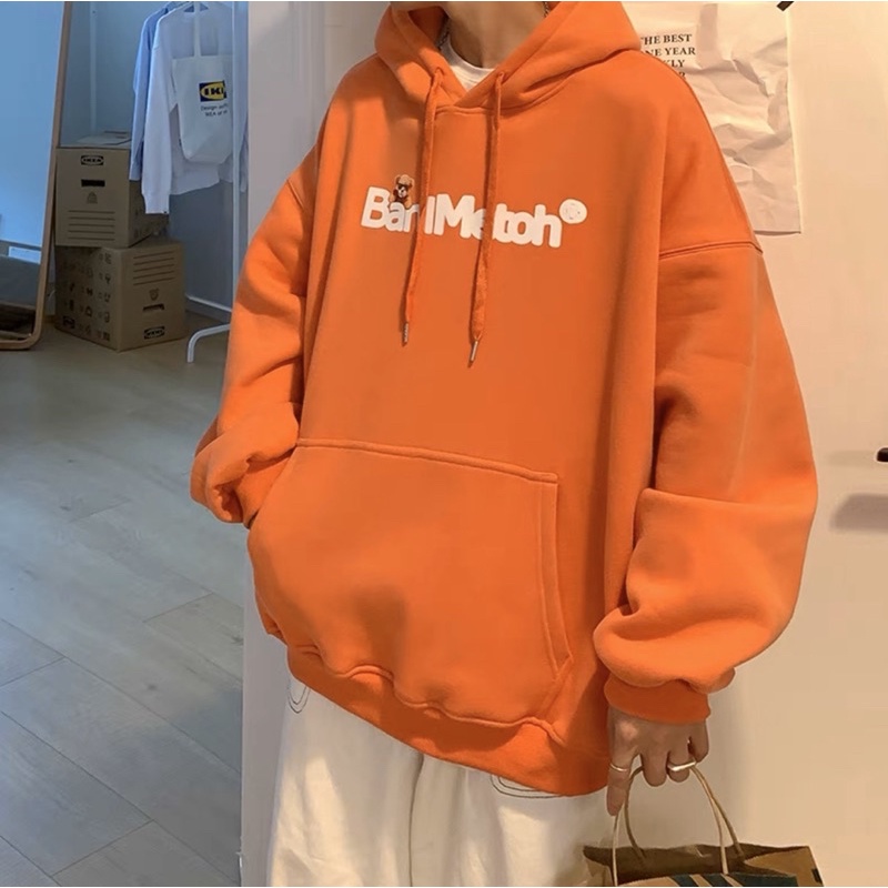 Áo Hoodie Nỉ Bông Tay Dài Unisex BanlMetoh Gấu Kèm Ảnh Thật
