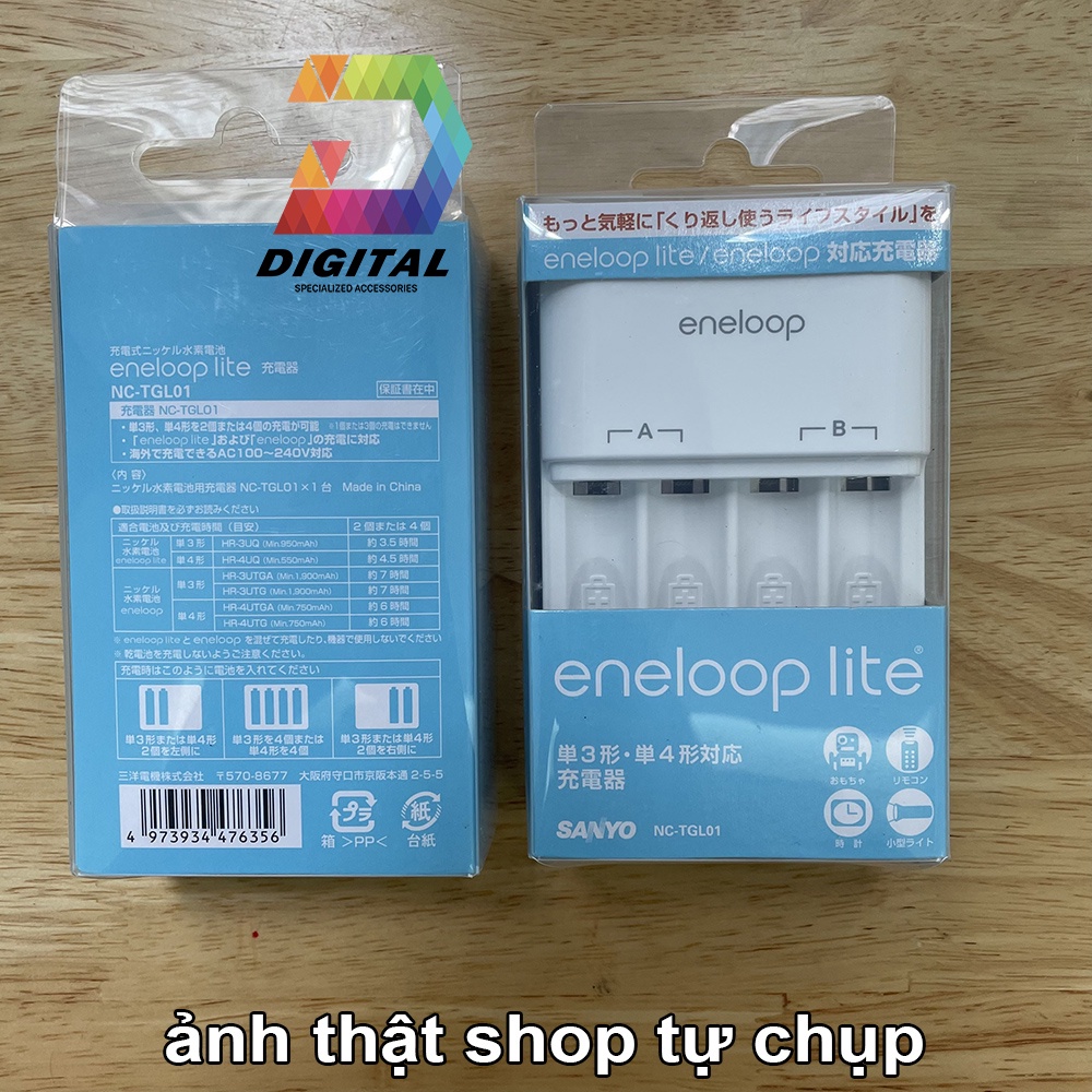 Dock Sạc Nhanh Eneloop Lite Sạc Pin AA &amp; AAA Chính Hãng