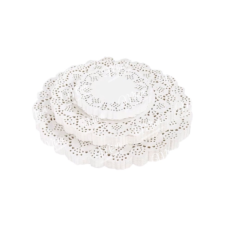 Giấy Ren trang trí bánh nhiều size - 140 tờ