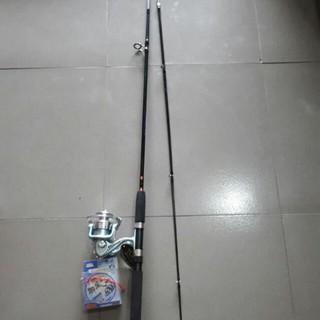 Bộ cần câu 2 khúc shimano 2m1 2m4 2m7 đặc kèm máy câu kim loại YOLO 4000 5000 6000