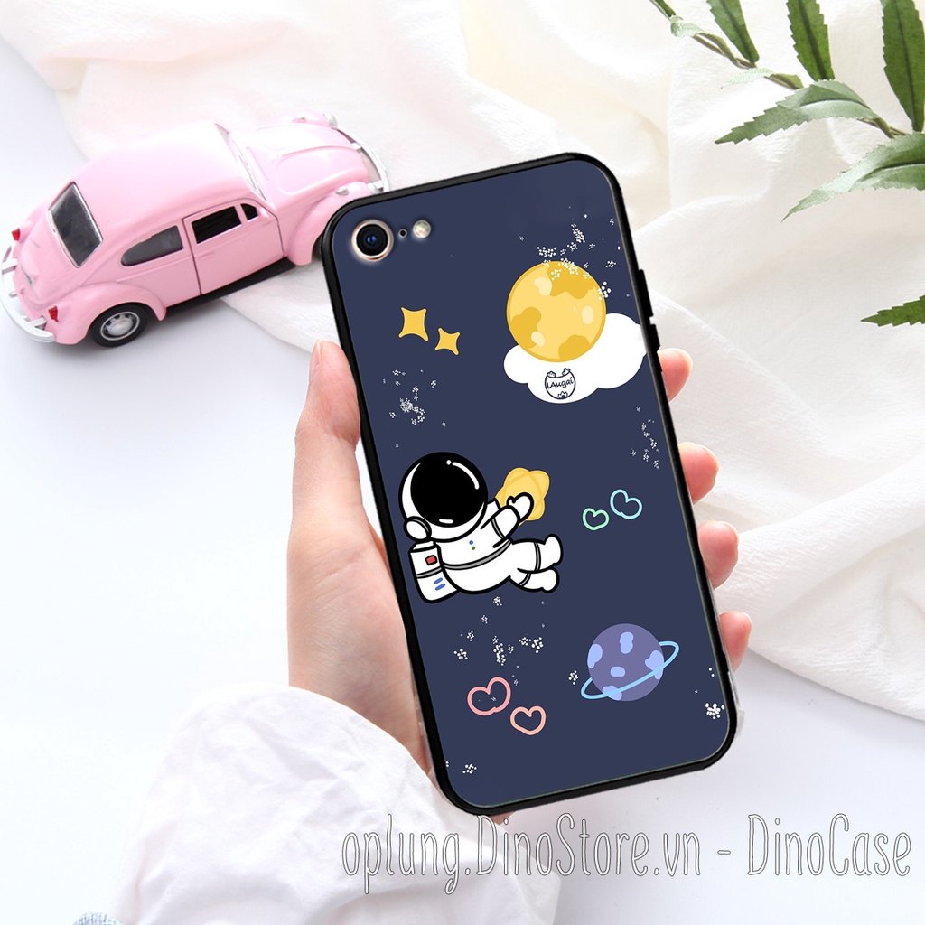 Ốp lưng Iphone 6/6s/6Plus/6sPlus/7G/8G/7Plus/8Plus nhựa viền dẻo hình phi hành gia bảo vệ camera chống bám bẩn.