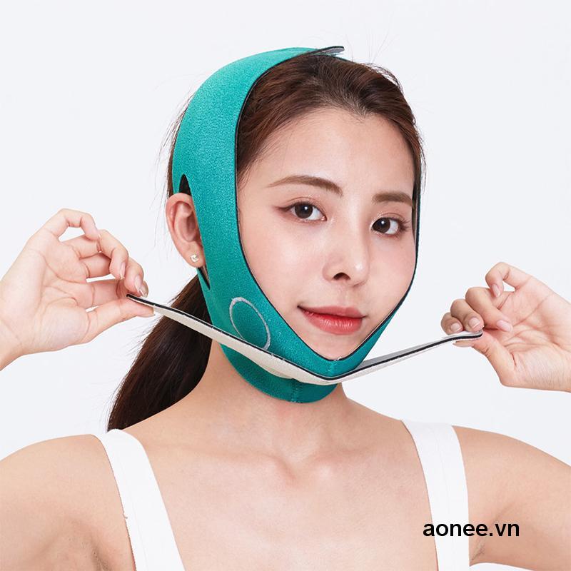 ✨✨Đai nâng cơ định hình mặt vline thon gọn tại nhà hai màu xanh hồng