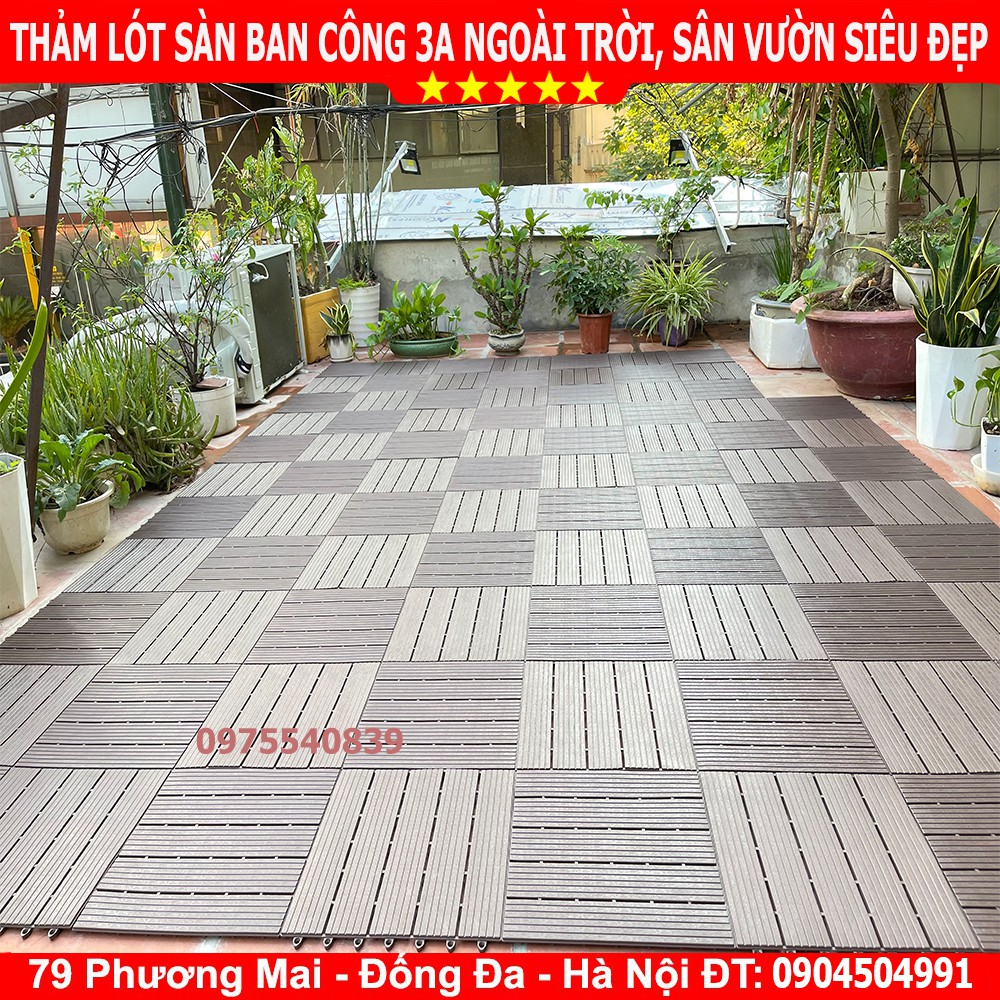 Thảm Lót Sàn Ban Công, Sân Vườn, Sân Thượng, Ngoài Trời, Bể Bơi, Nhà Tắm KT:30x30cm