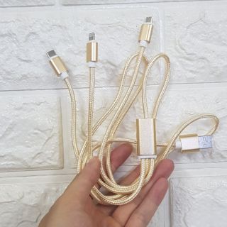 Cáp 3 đầu dây dù dài 1m