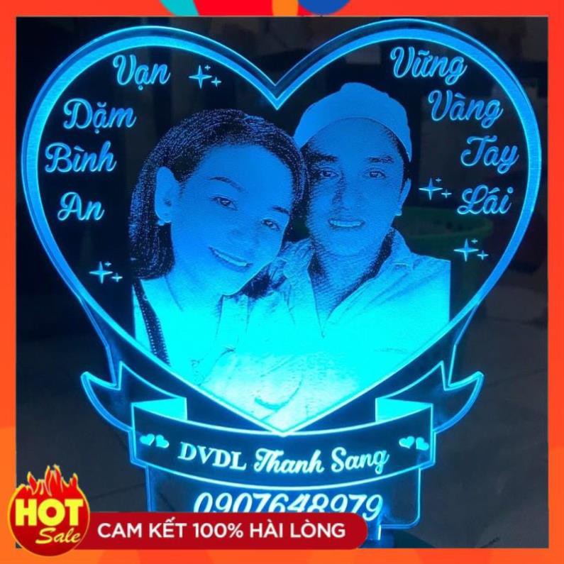 Đèn led 3D ngủ cho bé cực dễ thương 16 màu - Khắc chân dung theo yêu cầu,Quà tặng cho bé