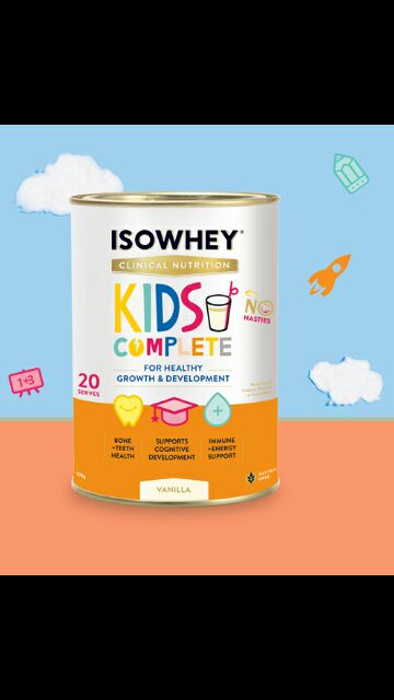 ‼️Sữa IsoWhey Clinical Nutrition Kids Complete Vanilla 600g cho bé #4-12 tuổi, review cực tốt các mẹ nhé!