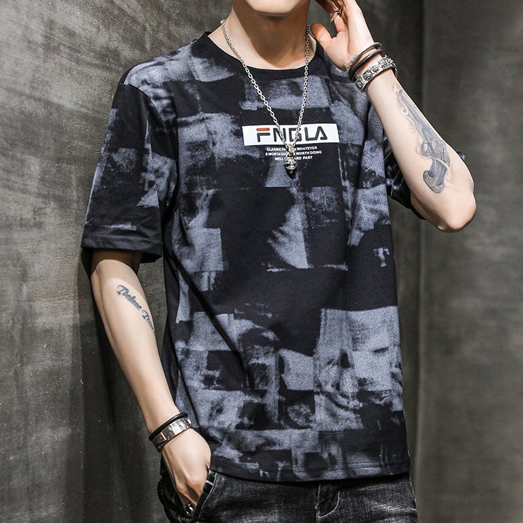 Áo Thun Tshirt Nam Nữ Unisex Chất Vải Thun Loang Fngla MAT168
