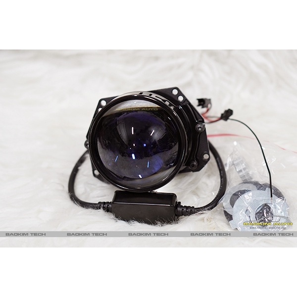 Bi LED B11 chân H4 lúp xanh , 3 inches, bảo hành 3 năm