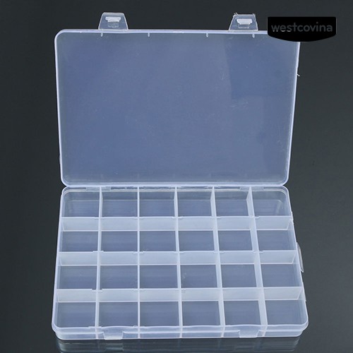 Hộp nhựa 24 ngăn đựng trang sức tiện lợi