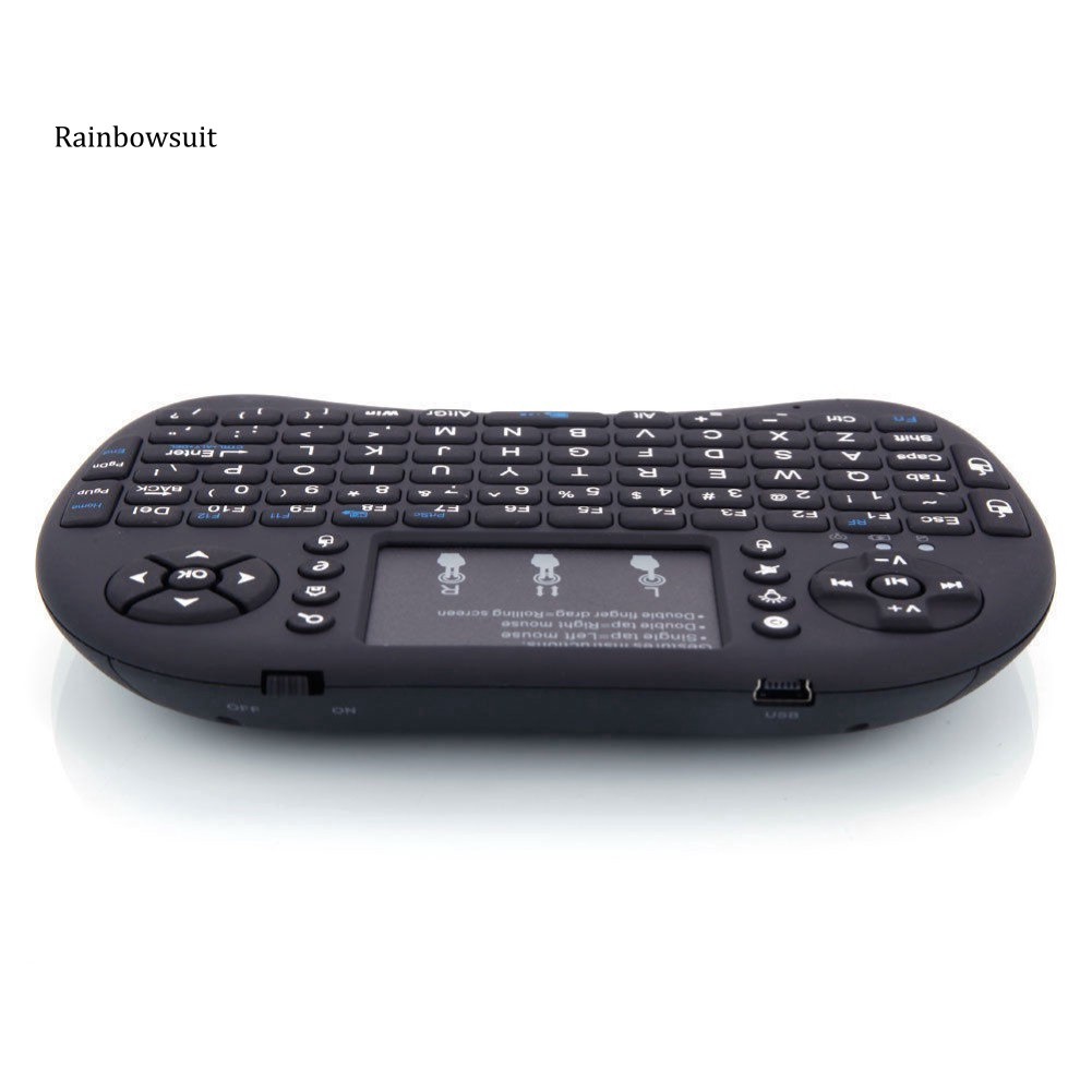 Bàn Phím Không Dây Mini I8 2.4ghz Tích Hợp Cảm Ứng Cho Tv Box Pc Laptop