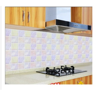 Cuộn 3m Decal Dán Bếp Tráng Nhôm Cách Nhiệt Đóa Hồng Tím Khổ 0.6m Keo Sẵn