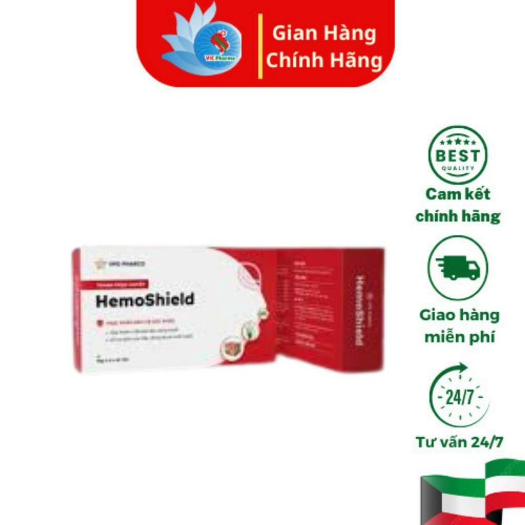Viên uống HemoShield - hỗ trợ sôt xuất huyết. Hộp 3 vỉ x 10 viên