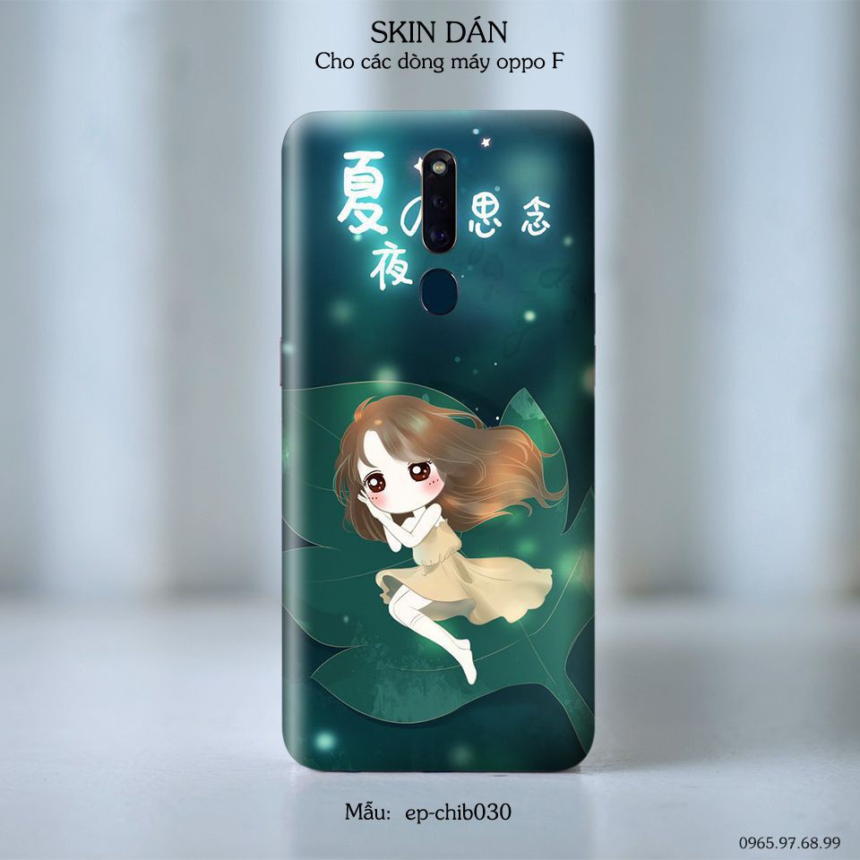 Skin dán cho các dòng điện thoại Oppo F1W - A35 - F3 lite - F3 plus in hình cô gái cực dễ thương