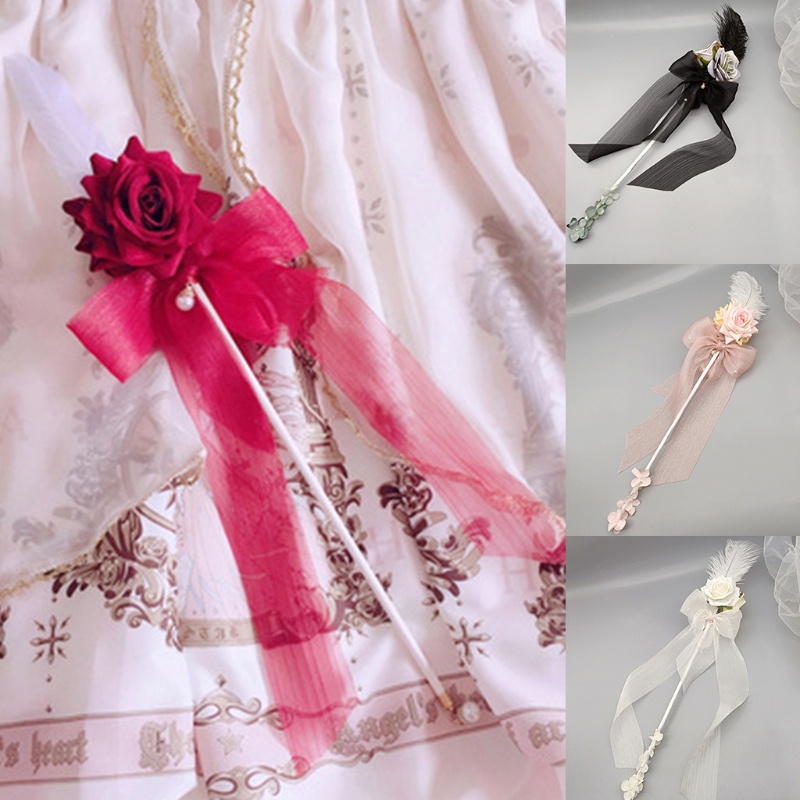 Dây Ruy Băng Hoa Hồng Cầm Tay Phong Cách Lolita