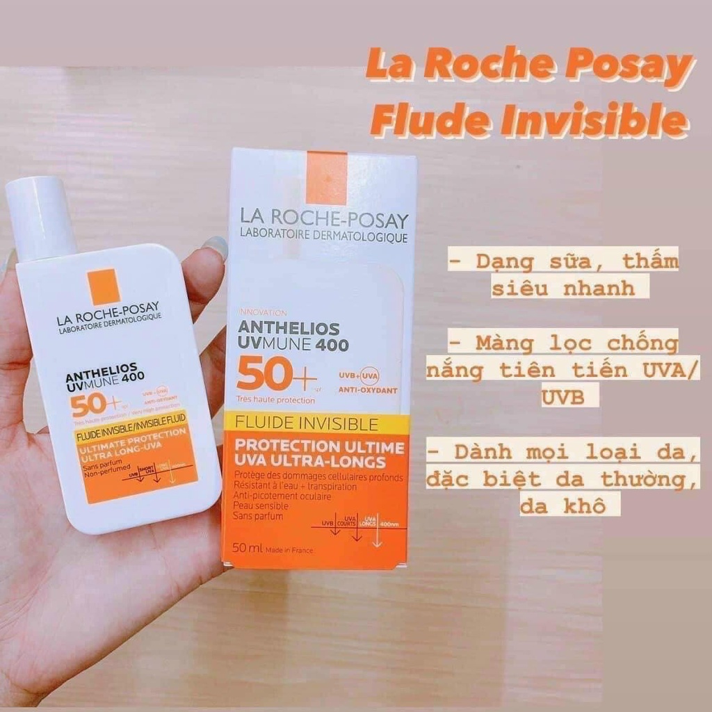 Sữa Chống Nắng La roche Posay Anthelios Uvmune 400 Invisible Fluid SPF 50+ 50ml