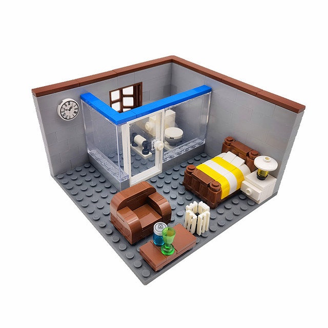 Moc Đồ Chơi Khối Xây Dựng Thành Phố Nhỏ Tương Thích Với Lego Cho Nhà Bếp / Phòng Tắm / Quán Bar / Khách Sạn / Phòng Khách / Phòng Ngủ