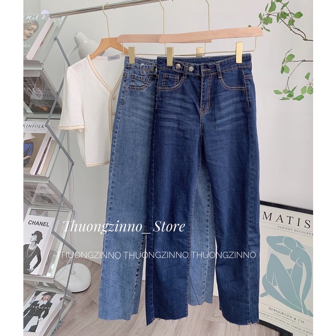 [Ảnh thật/Video]Quần ống đứng Kanguru thiết kế 2 cúc ngang  lạ mắt