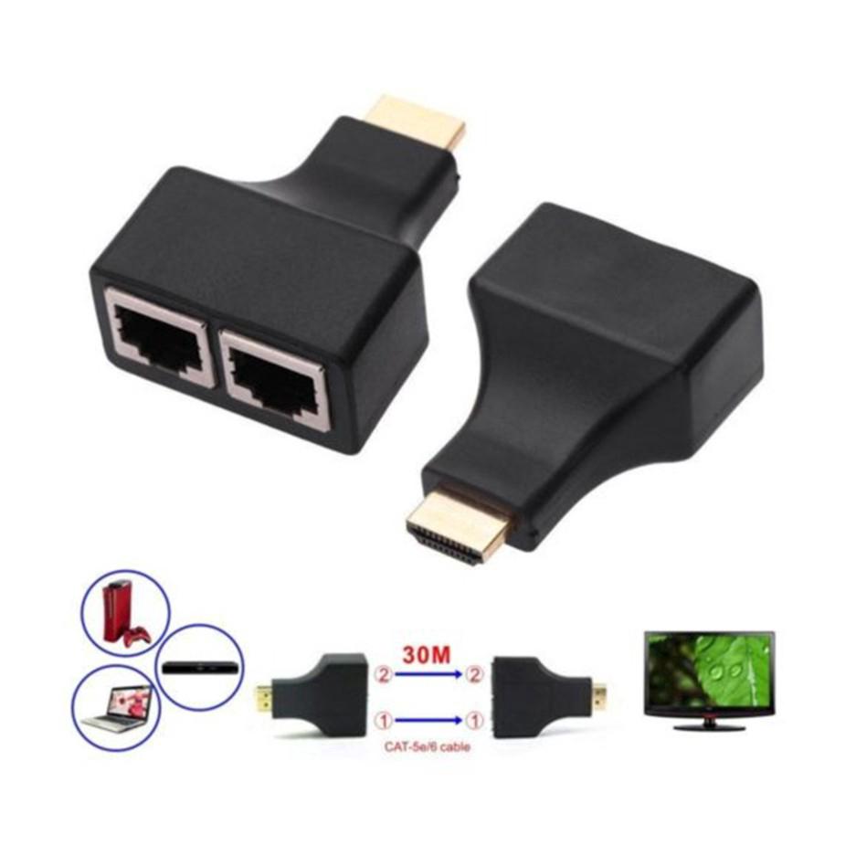 Bộ 2 dây cáp mở rộng cổng HDMI sang cổng RJ45 cho cat-5e / 6 HD-DVD PS3 STB