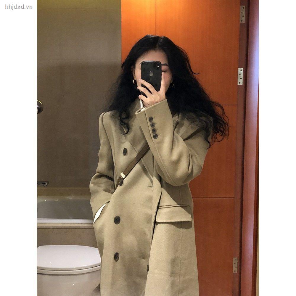 ❈Áo khoác len dáng rộng thời trang thu đông phong cách Hồng Kông mới 2021 | BigBuy360 - bigbuy360.vn
