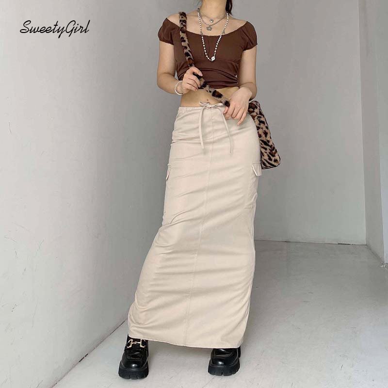 Đầm Maxi Lưng Thấp Màu Trơn Có Túi Thời Trang 2022 Quyến Rũ Cho Nữ