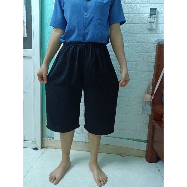 Quần đen lửng ống rộng cho bà
