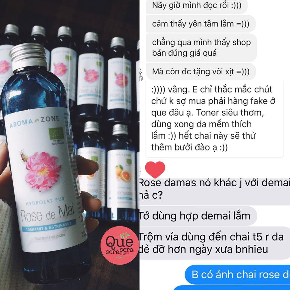 Toner Aroma Zone Rose de Mai tặng kèm vòi xịt của hãng