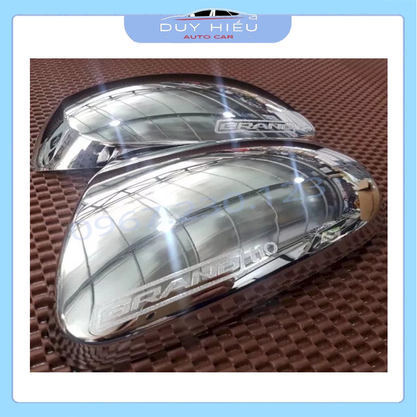 Bộ Hai Ốp Gương I10 2021 Mạ crom Phụ Kiện Ô Tô Hyundai i10 Bảo Vệ Gương Hatback Hoặc Sedan