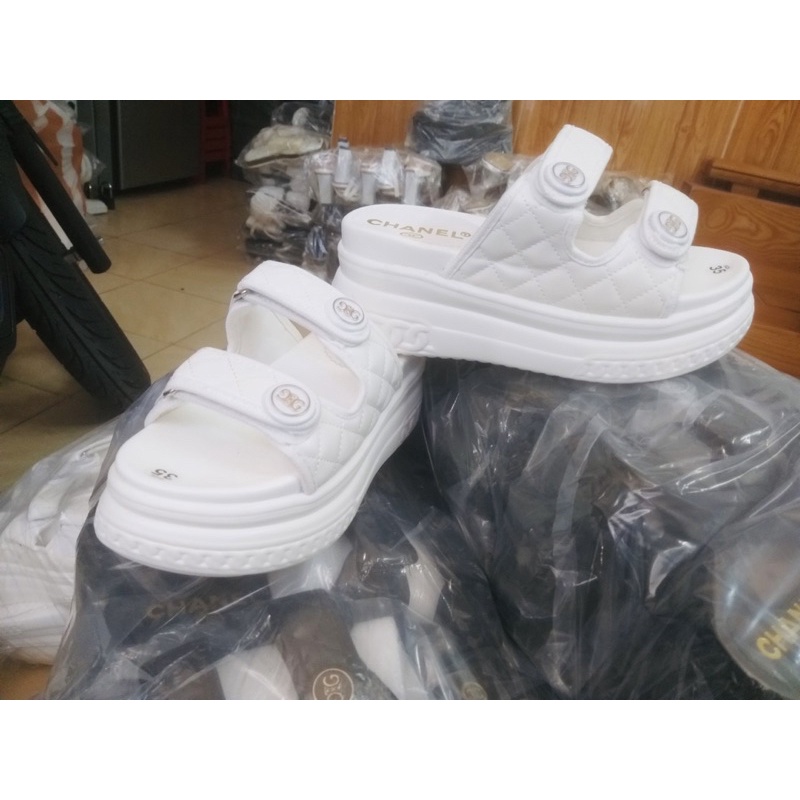 Dép nữ đế cao gg 7p 2 quai ngang siêu nhẹ rẻ đẹp thời trang