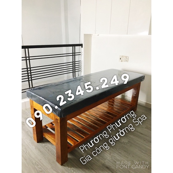 Giường Spa Massage Chân Gỗ- Giường Massage Body - Giường Gỗ Phun Xăm
