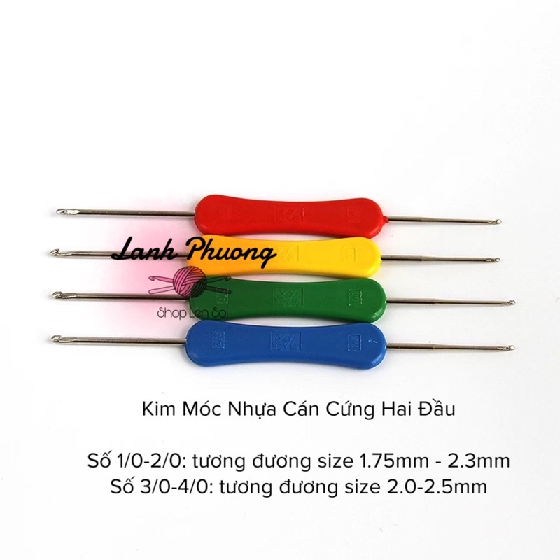 Kim Móc Len Cán Nhựa Cứng 2 Đầu