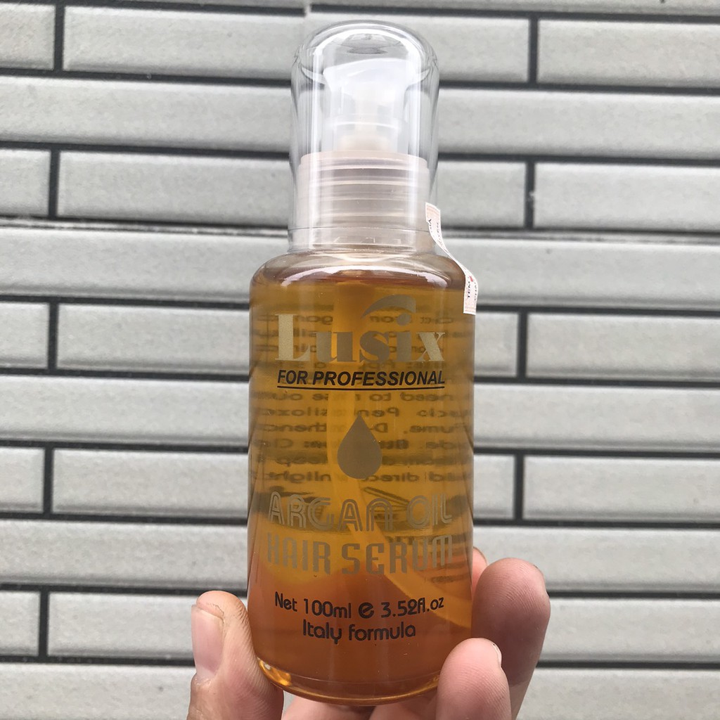 Tinh dầu dưỡng bóng phục hồi tóc hư tổn Argan Oil Lusix 100ml
